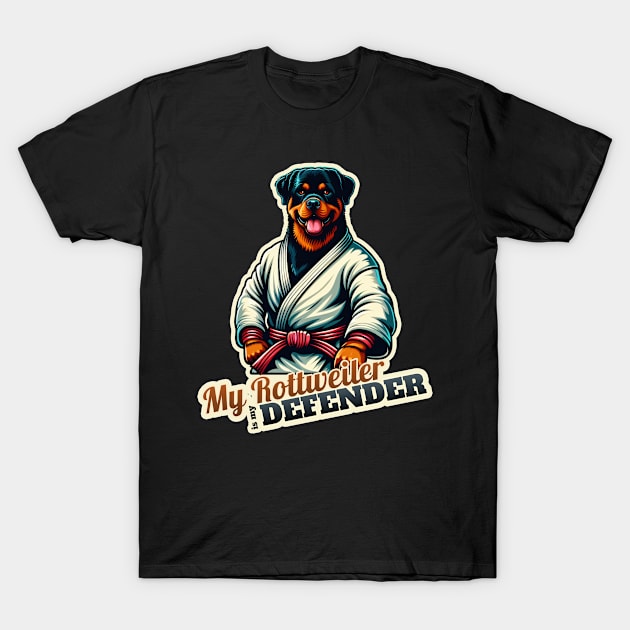 Karate Rottweiler T-Shirt by k9-tee